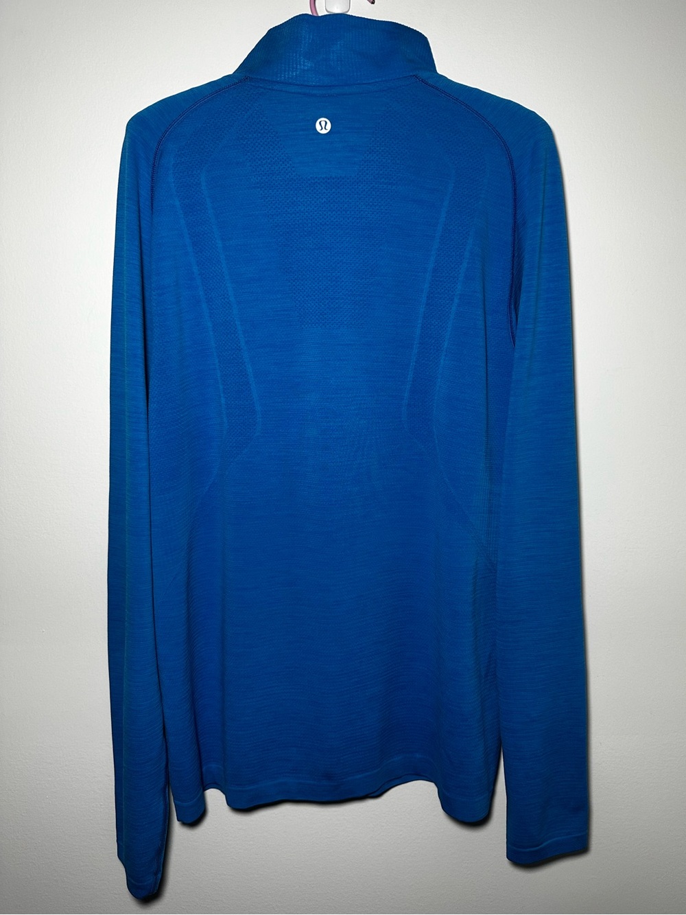Lululemon Mens Medium Metal Vent Tech Long Sleeve 1/4 Zip Pullover Running Blue - Picture 3 of 13